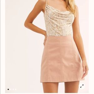 Free People Modern Femme Vegan Suede Mini Skirt